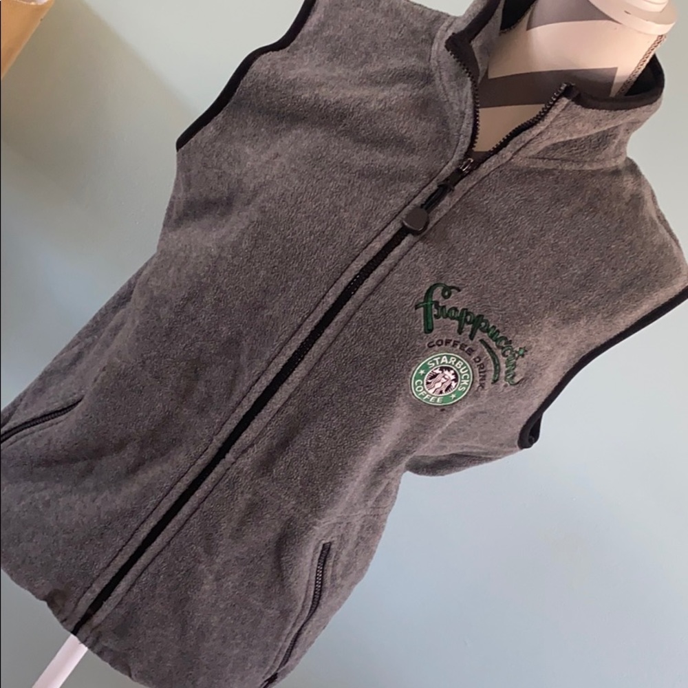 Starbucks vintage fleece vest
